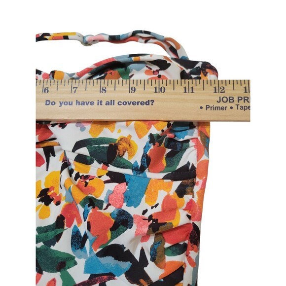 Anne Cole Twist Front Shirred Bandeau Removable Strap One Piece Sz 6 D14 - Picture 10 of 12